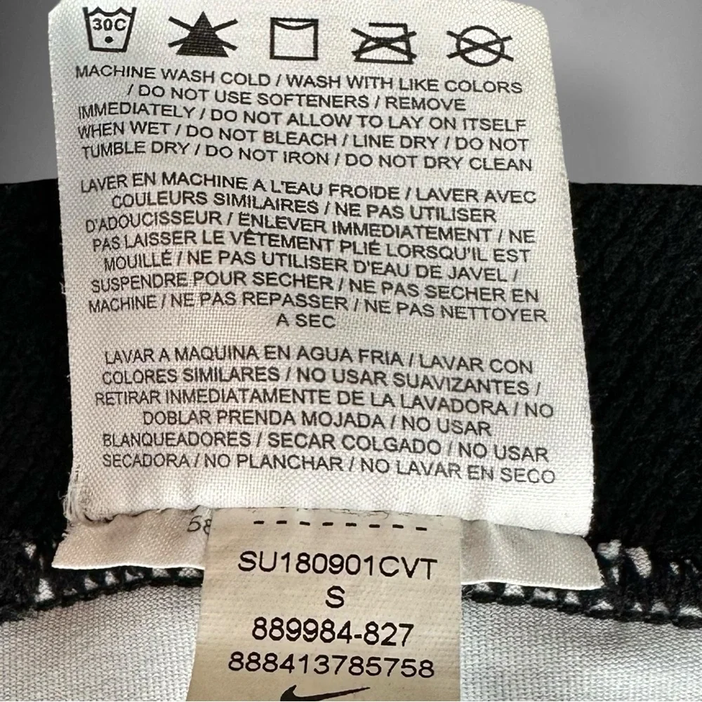 Nike Pro Capri Leggings Small Pink Black Swirl Pattern - Picture 7 of 7